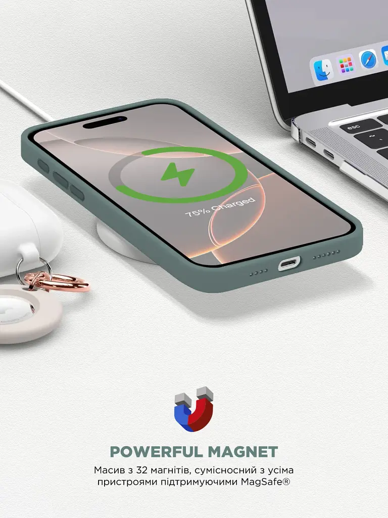 Чохол ArmorStandart ICON2 MagSafe для Apple iPhone 16 Pro Max Lake Green - фото 9