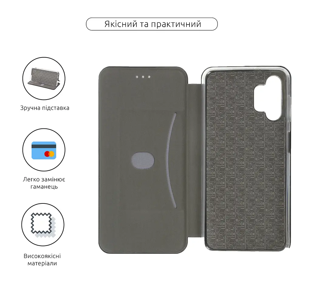 Чехол-книжка для Samsung Galaxy A13 4G (A135), G-Case, черный, кожаный чехол-книжка из экокожи (PU) и TPU, с магнитом, с подставкой и вместительным кардхолдером, противоударный, защита всего корпуса, ArmorStandart (ARM63359) - фото 3