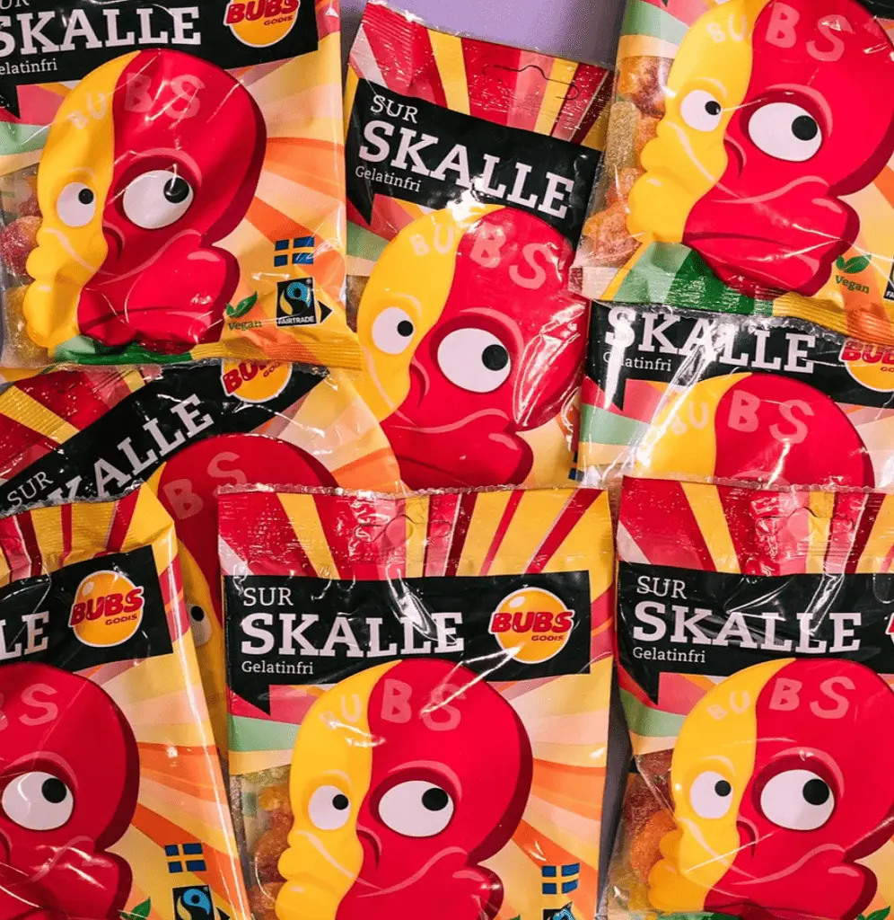 Жувальні цукерки Bubs Sur Skalle Gelatinfri Sour Skull 92г - фото 7