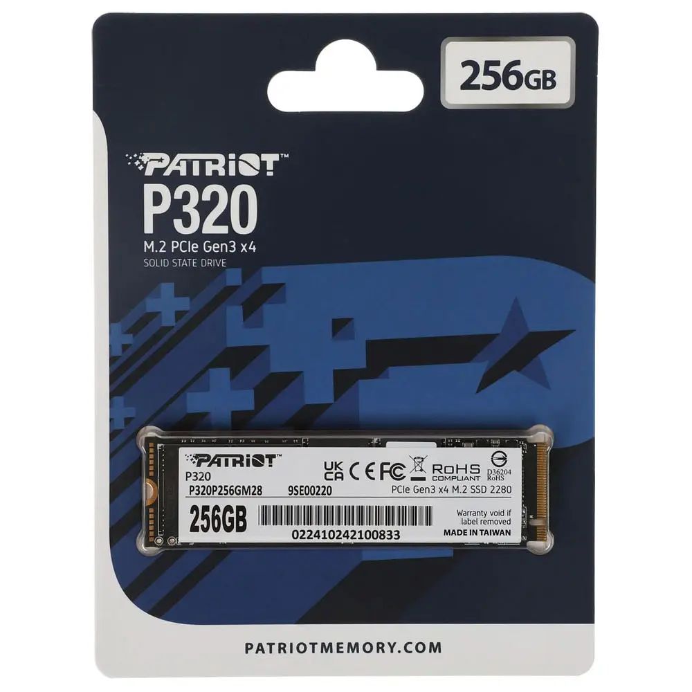 Накопичувач SSD M.2 Patriot P320 256GB NVMe 2280 Gen3.0 x4 3D TLC (P320P256GM28) - фото 2