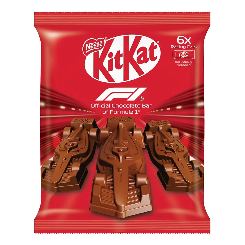 Шоколад молочний Kit Kat Racing Cars з какао, рисовими кріпсами та шматочками вафель 66 г