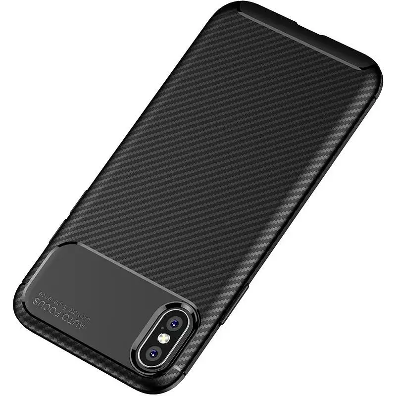 Чохол-накладка Toto TPU Carbon Fiber 1.5 mm Case Apple iPhone X/XS Black - фото 4