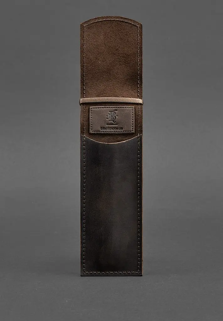 Шкіряний чохол для ручок 1.0 темно-коричневий Crazy Horse - фото 4