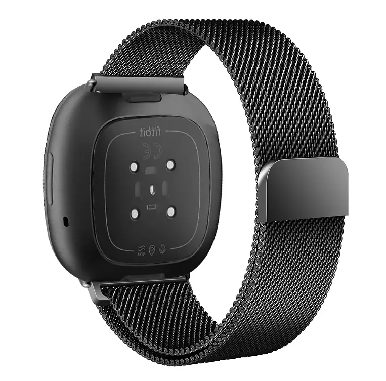 Міланський сітчастий ремінець Primo для годинника Fitbit Versa 3/Fitbit Sense Black L - фото 3