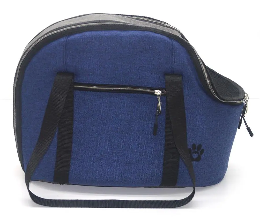 Сумка переноска для кошек и собак Zoo-hunt Loft №0 22х32х27 см синяя - фото 2