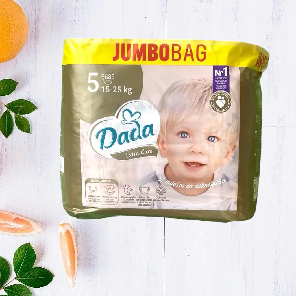 Підгузки Dada Extra Care Jumbo Bag 5 Junior 15-25кг 68шт