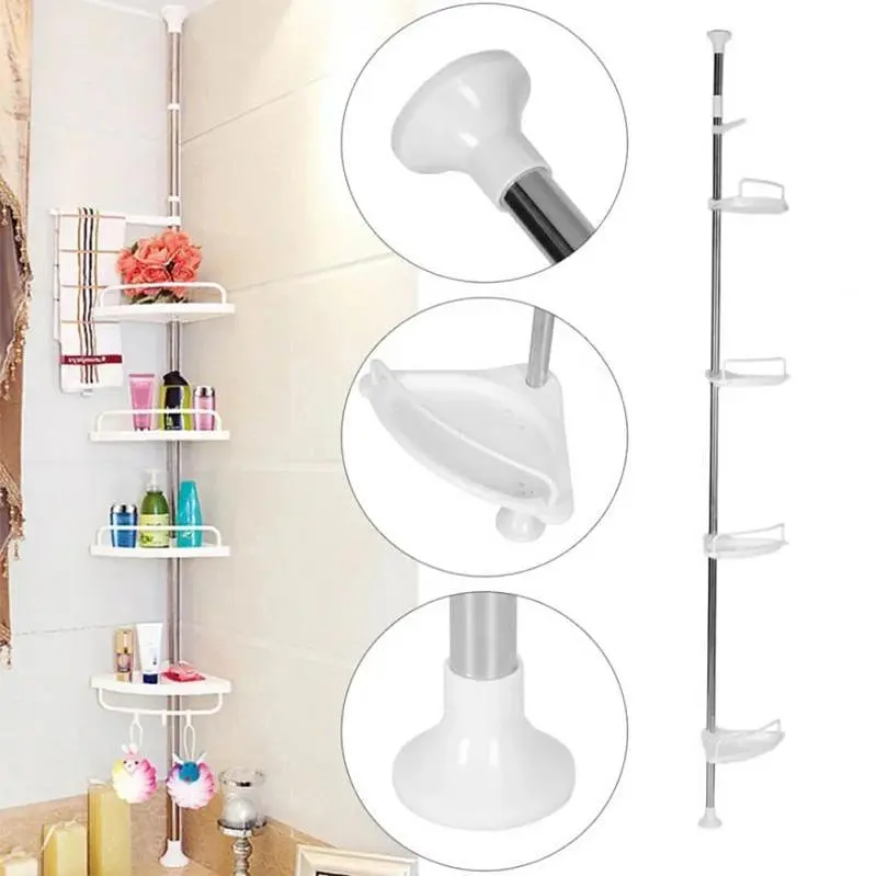 Кутова полиця для ванної кімнати розсувна Multi Corner Shelf GY-188 - фото 2