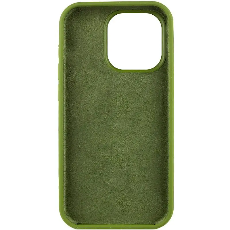 Чехол Epik Silicone Case Full Protective (AA) NO LOGO для Apple iPhone 15 Pro (6.1) Зеленый / Dark Olive - фото 2