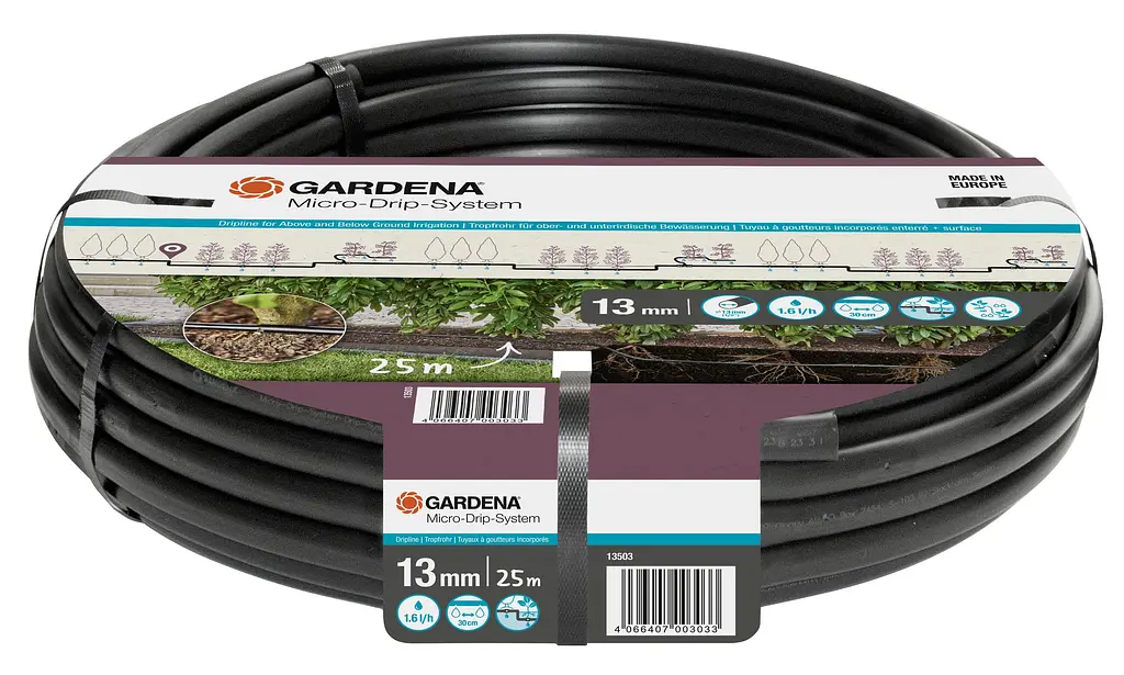 Шланг капельного поливу Gardena Micro-Drip-System для рядного поливу 25 м, 1.6 л/год (13503-20) - фото 2