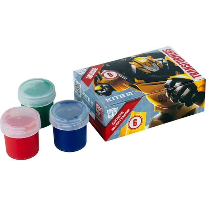 Гуашеві фарби Kite Transformers 6 кольорів, 20 мл (TF23-062) - фото 3