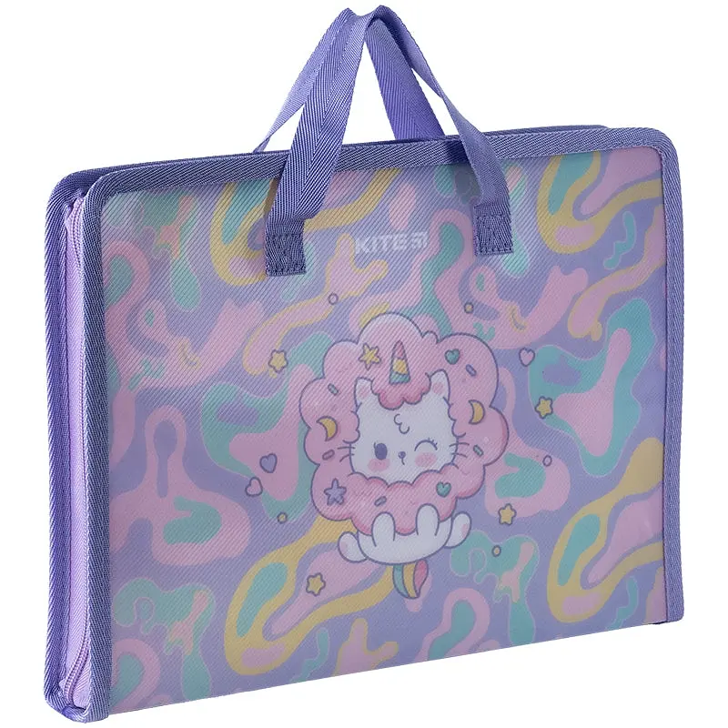 Папка-портфель Kite Rainbow Catcorn на блискавці A4 (K24-202-1) - фото 2