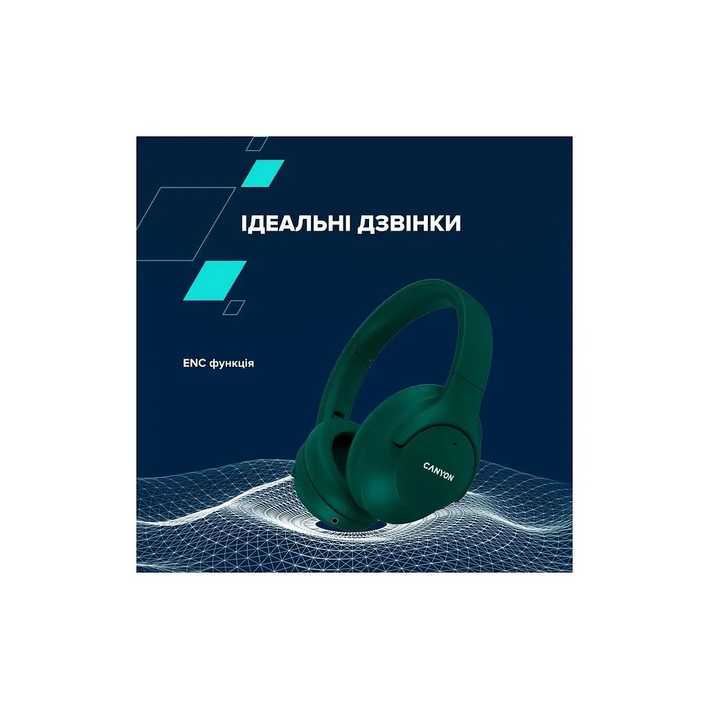 Навушники Canyon OnRiff 10 ANC Bluetooth Green (CNS-CBTHS10GN) - фото 6