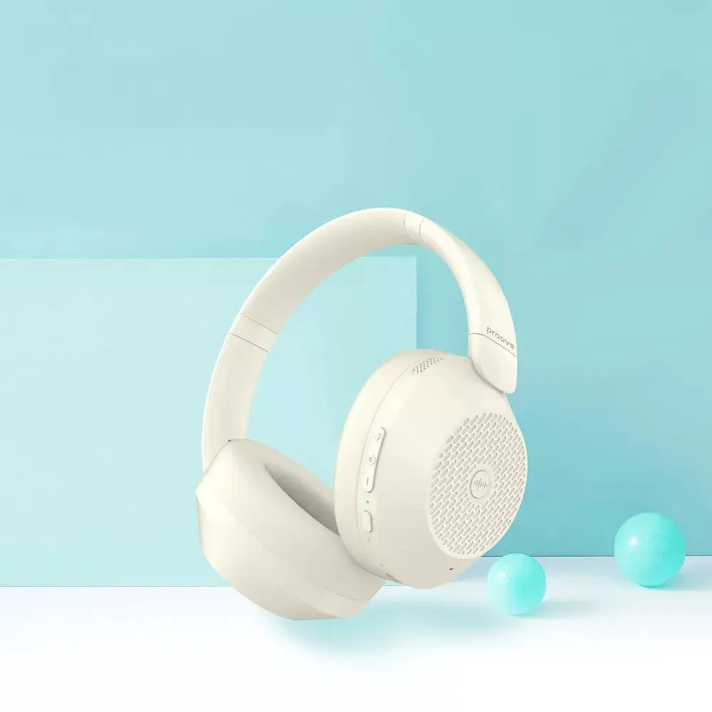 Беспроводные накладные наушники Proove Player, ANC, BT5.3, 400mAh, 25-55h, beige UA UCRF* - фото 4