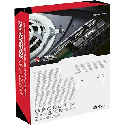 SSD диск Kingston Fury Renegade 2280 PCIe 4.0 x4 NVMe with radiator 500GB (SFYRSK/500G) - фото 4
