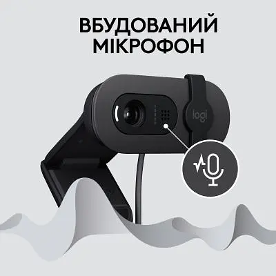 Веб-камера Logitech Brio 100 Full HD Graphite (960-001585) - фото 5