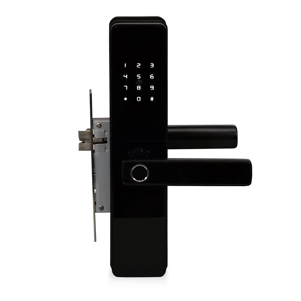 Замок біометричний автономний Trinix TRL-5303BTF Black з Bluetooth, зчитувачем відбитків пальців і карт Mifare (65-00061)