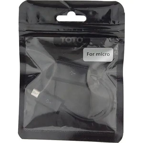 Кабель Toto TKZ-01 OTG cable micro USB 0.16m Black - фото 2