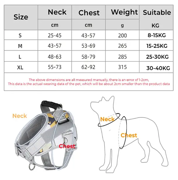 Нагрудна шлея для собак Reflective safety chest harness for pet dogs, M Зелений - фото 7