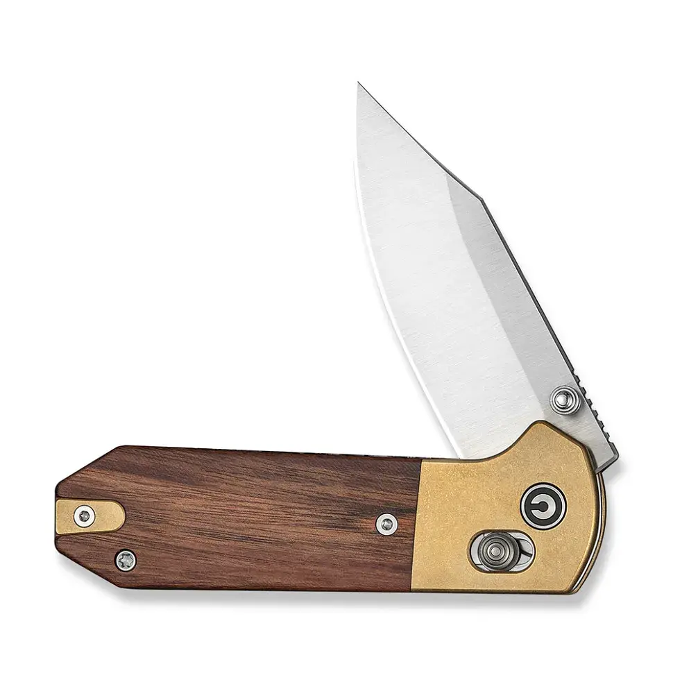 Ніж складаний кишеньковий Civivi Yonder Clip Point (7.3 см) 14C28N / Wood and Brass натуральний - фото 3