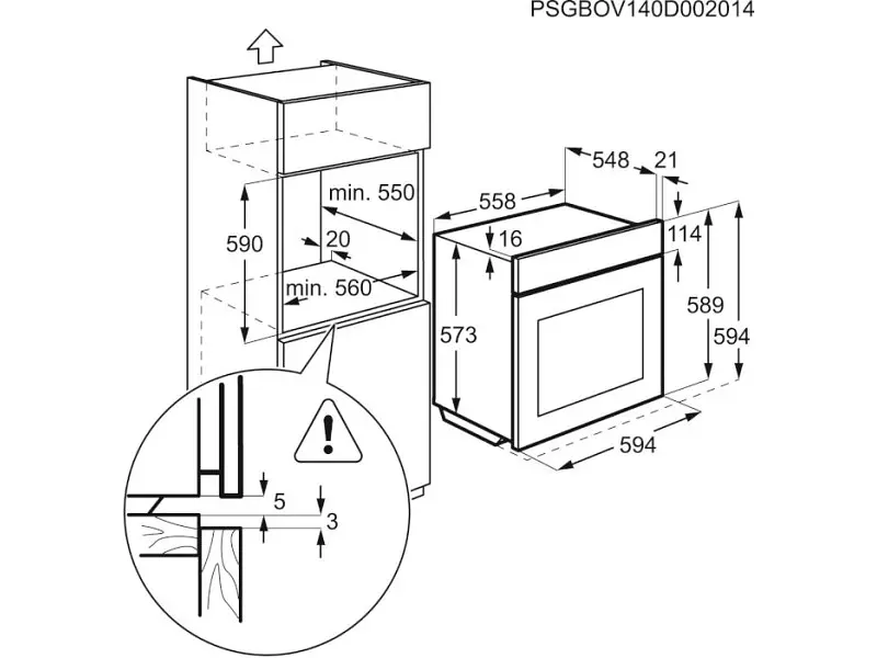Духовка електрична Electrolux EOA5220FOR - фото 4