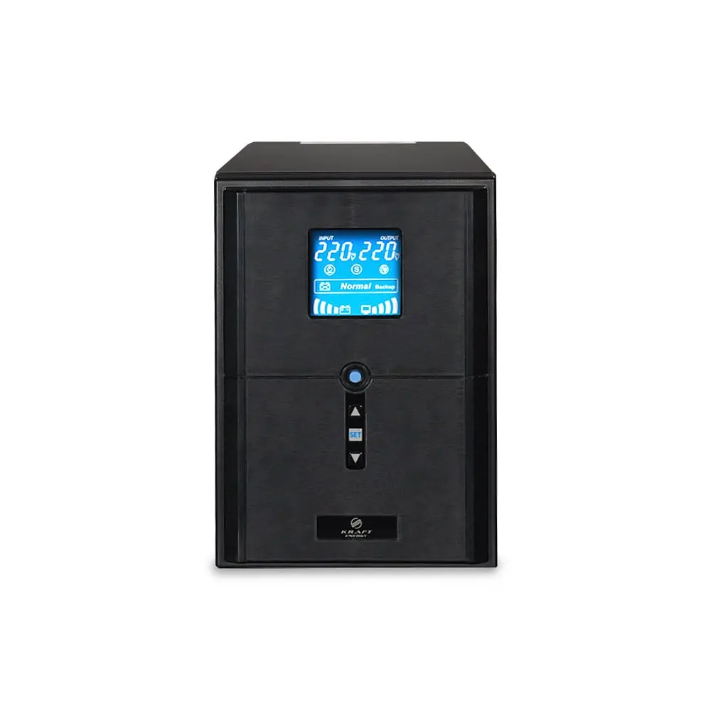Джерело безперебійного живлення Kraft KRF-PSW2000VA/1600W(LCD)24V UPS під зовнішній акумулятор (42-00063) - фото 2