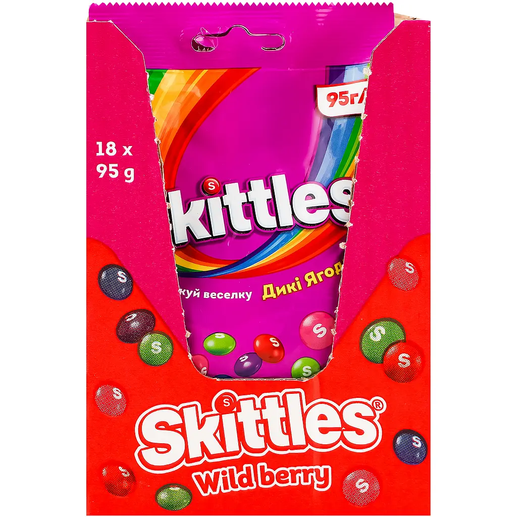 Драже Skittles Bag Дикi ягоди 95 г (837370) - фото 3