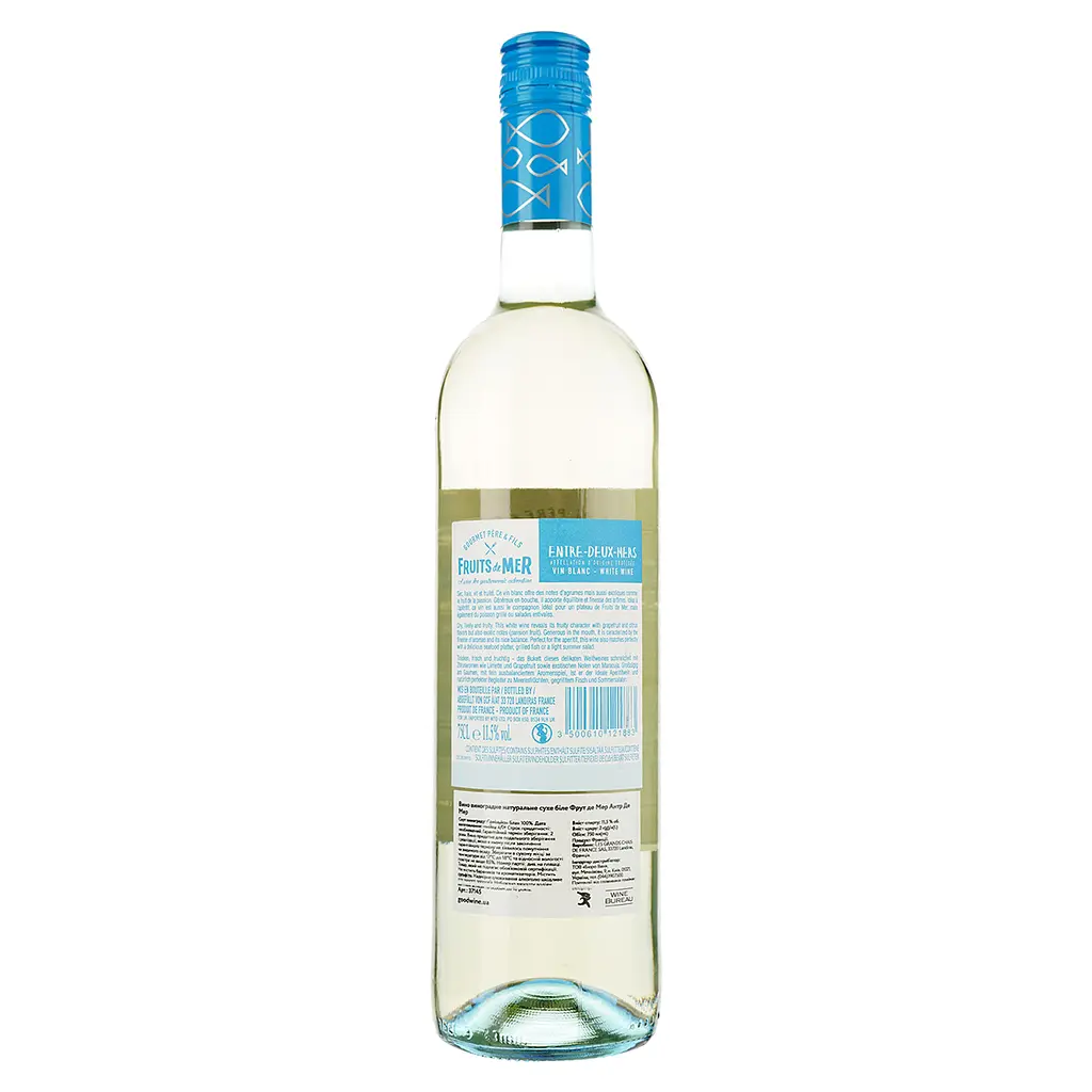 Вино Gourmet Pere & Fils Fruits de Mer Entre Deux Mers, 11,5%, 0,75 л - фото 2
