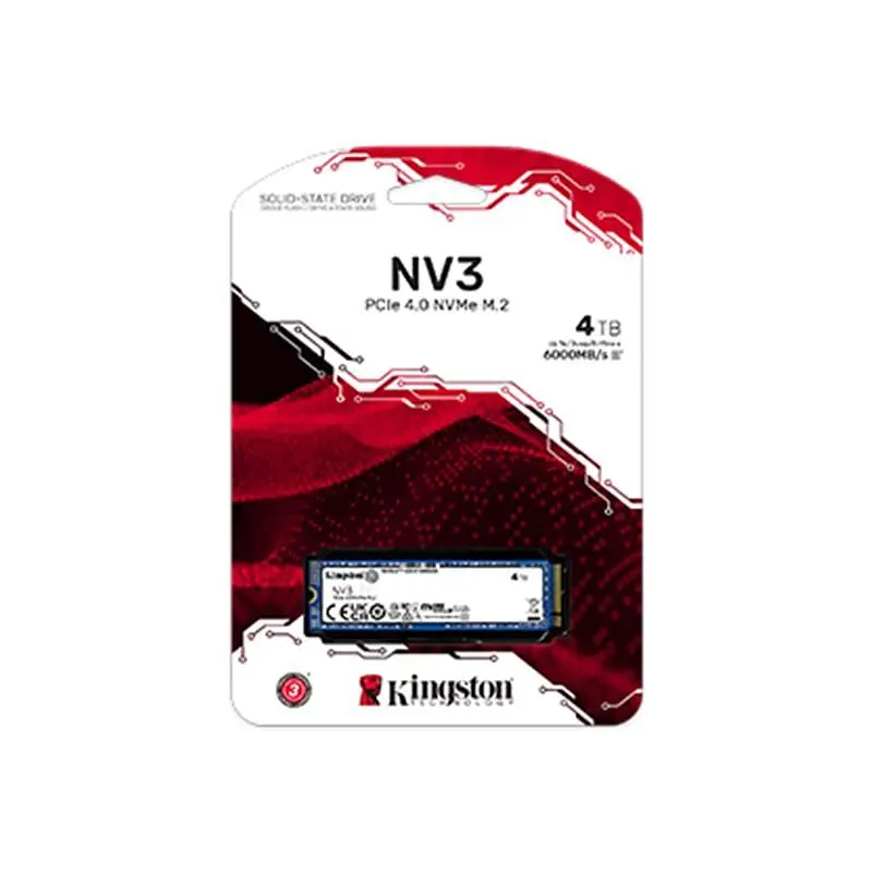 Накопичувач SSD 4TB M.2 NVMe Kingston NV3 M.2 2280 PCIe Gen4.0 x4 (SNV3S/4000G) - фото 3