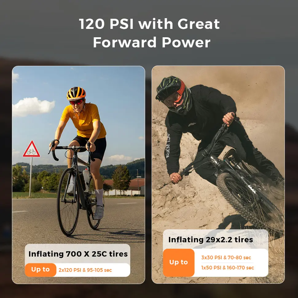 Велосипедний міні насос електричний Flextail Tiny Bike Pump Pro, 120 PSI - фото 11