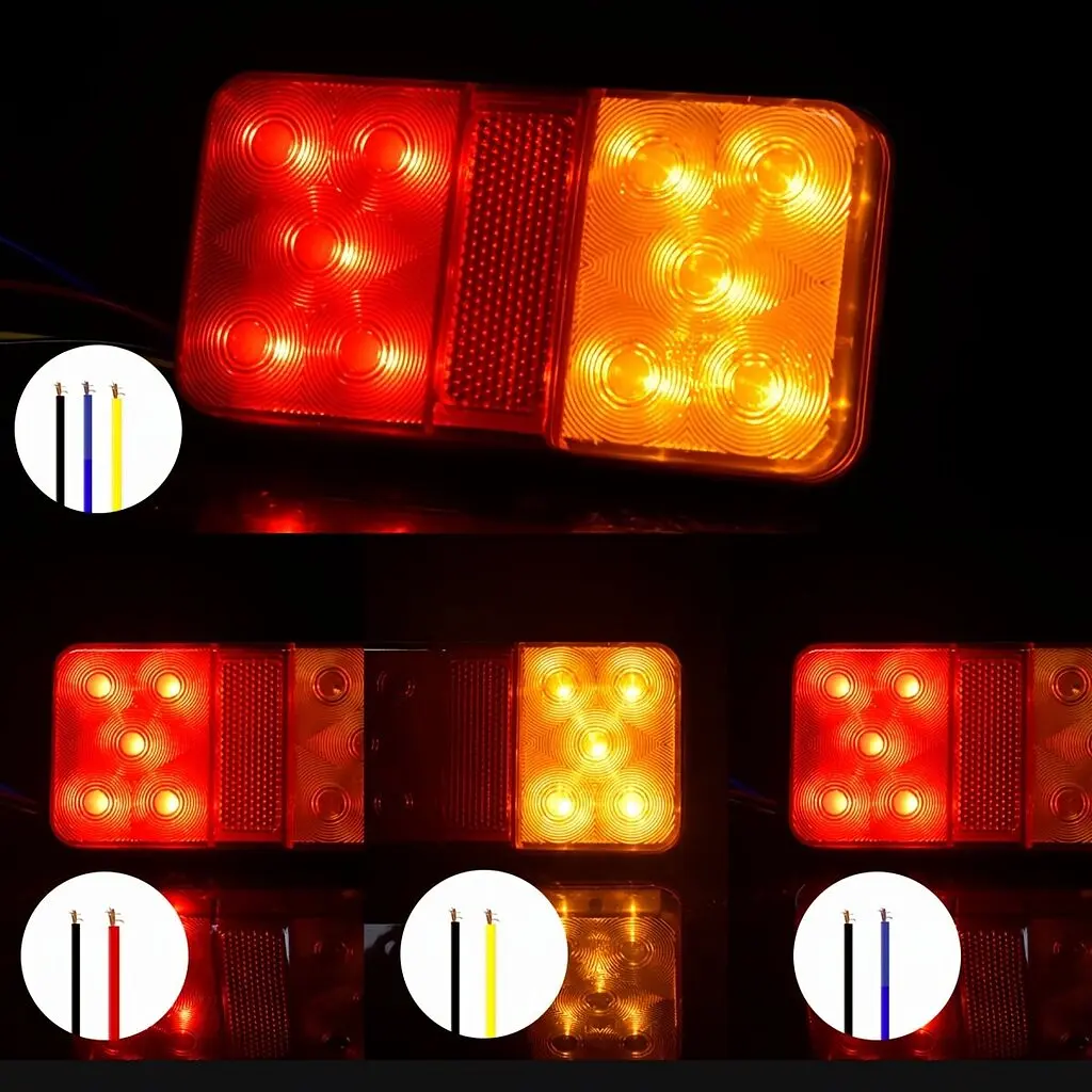 Задній ліхтар LED прямокутний 10LED 12-24V 150 х 80 х 30 мм 2 шт. (BL-64910) - фото 5