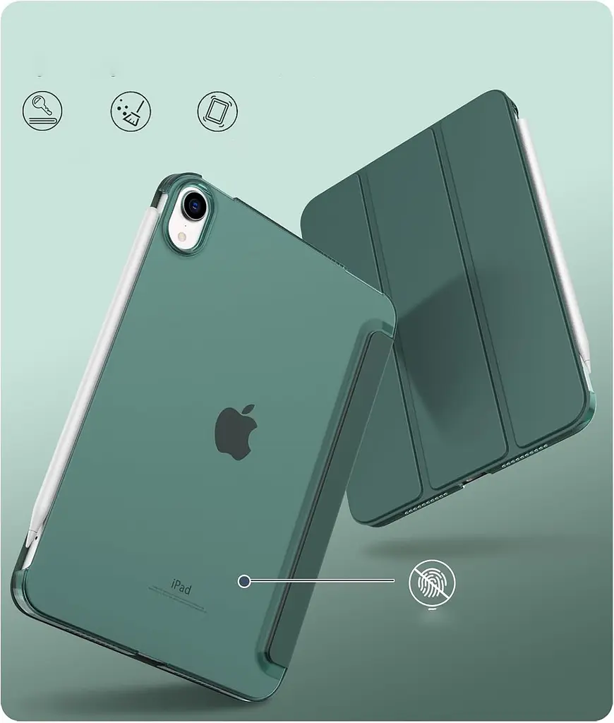 Чохол-книжка BeCover Tri Fold Hard для Apple iPad Mini 7 2024 8.3" Темно-зелений (712451) - фото 2