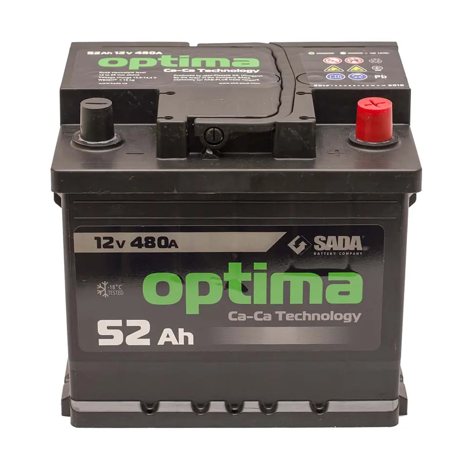 Автомобильный аккумулятор Optima 6СТ-52 (-/+) Евро 12В 52Ач 480А - фото 2