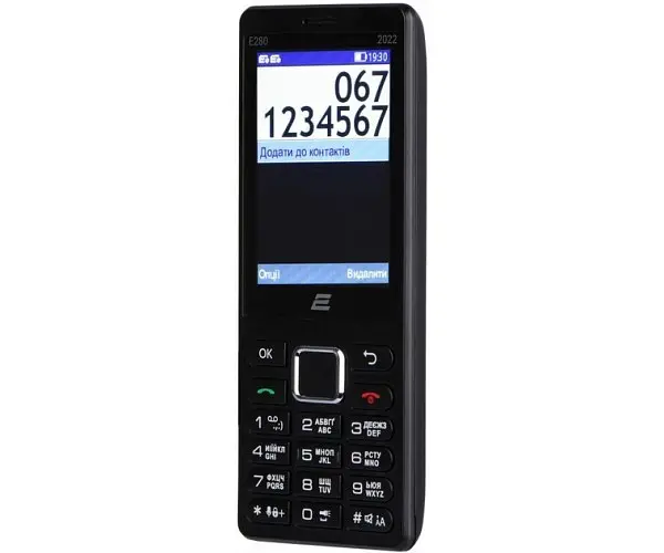 Мобільний телефон 2E E280 2022 Dual Sim кнопковий чорний (688130245210) - фото 2