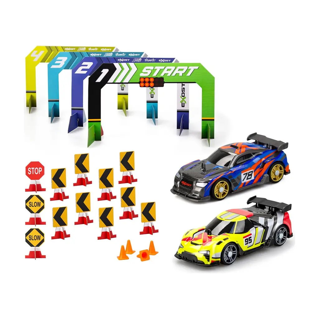 Ігровий набір Silverlit Build 2 Drive Duo Pack Race Set, РК, 2,4 GHz (ГГц), жовта та синя (20705)