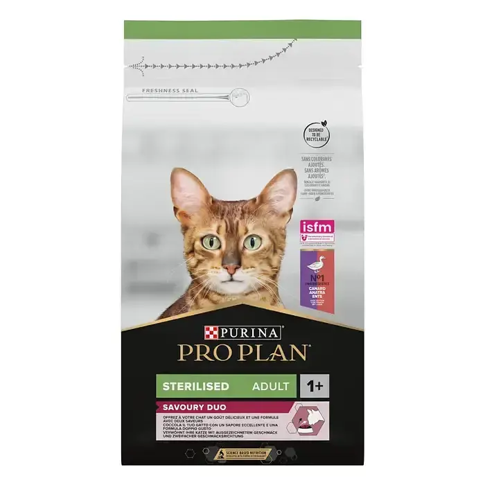 Сухий корм для стерилізованих котів Purina Pro Plan Sterilised з качкою та печінкою 1.5 кг 12515227