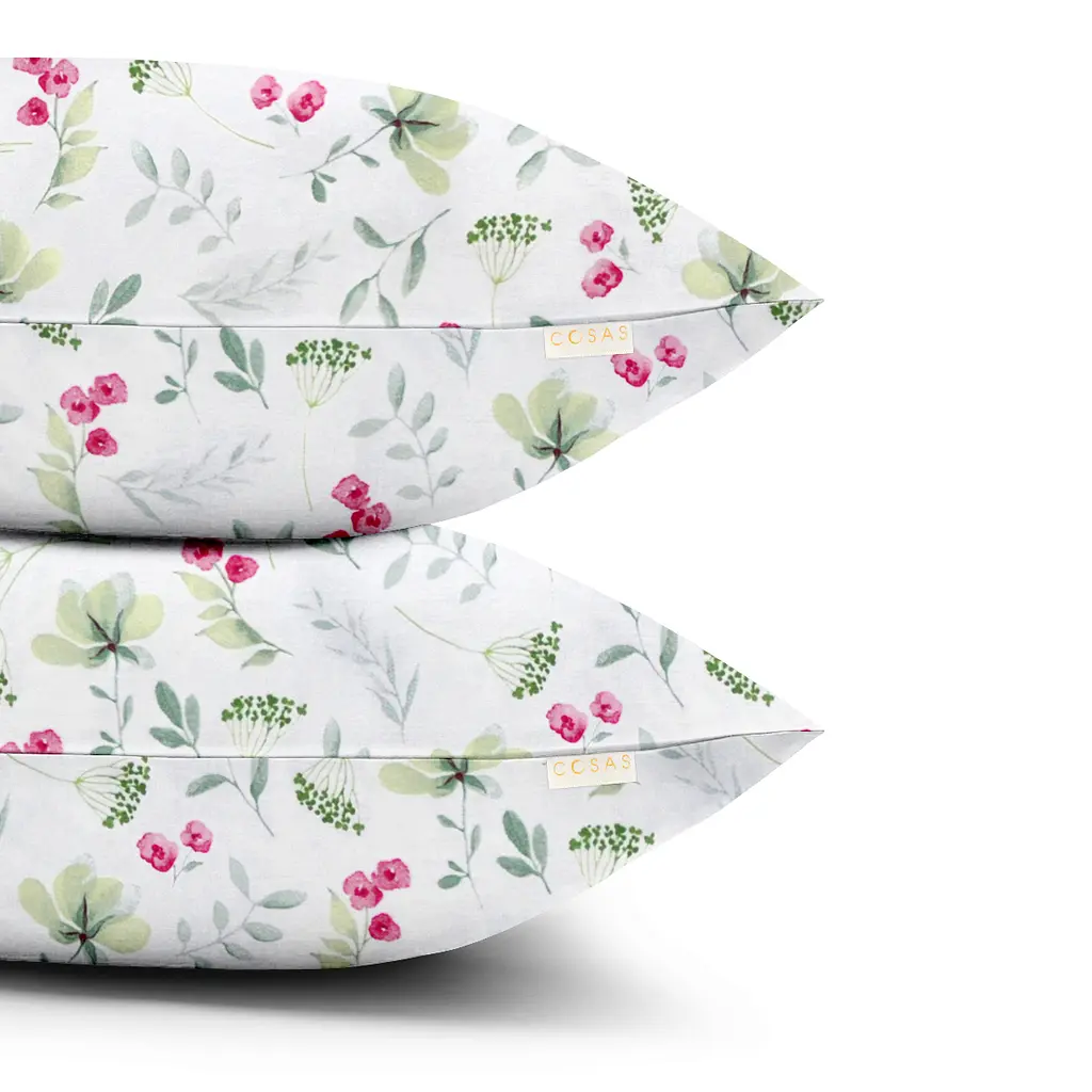 Комплект постільної білизни Cosas Summer flowers Євро зелений (FlowersMeadowGreenRose_104Ashmint_200) - фото 4