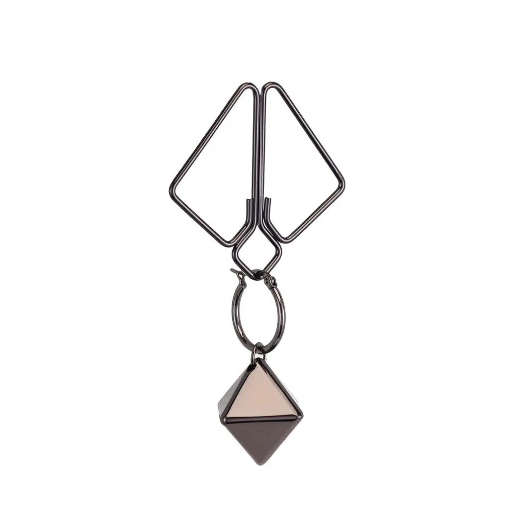 Затискачі для сосків з важкою підвіскою LOCKINK Nipple Clamps with Heavy Pendant, сріблясті - фото 3