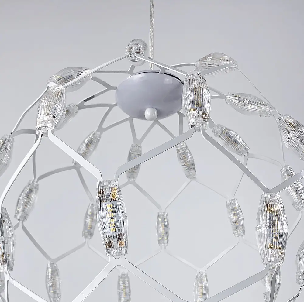 Світильник, що має форму напівкуполу у білому корпусі | Арт. D 1288 WT | Line F - фото 5