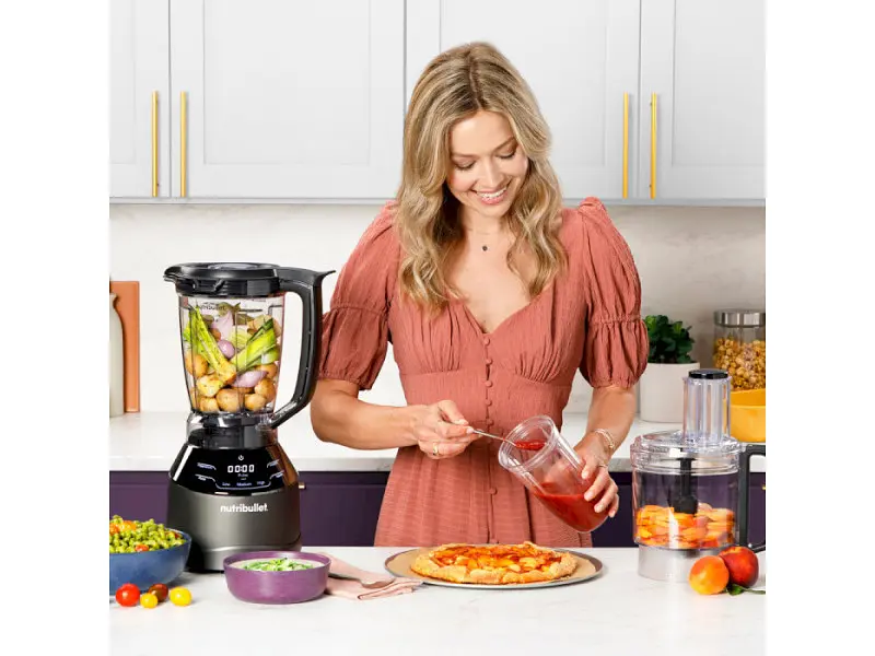 Блендер стаціонарний / Фітнес-блендер / Подрібнювач NUTRIBULLET NBF580B Triple Prep System - фото 7
