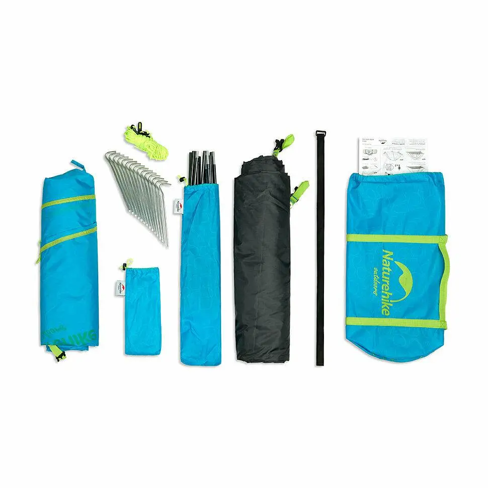 Надлегкий тримісний намет з футпринтом Naturehike Cloud Up 3 Updated NH18T030-T 210T (Зелений) - фото 5