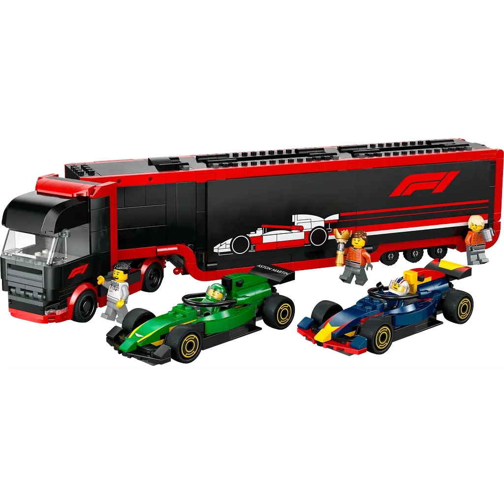 Конструктор LEGO City Грузовик F1 с автомобилями RB20 и AMR24, 1086 деталей (60445)
 - фото 2