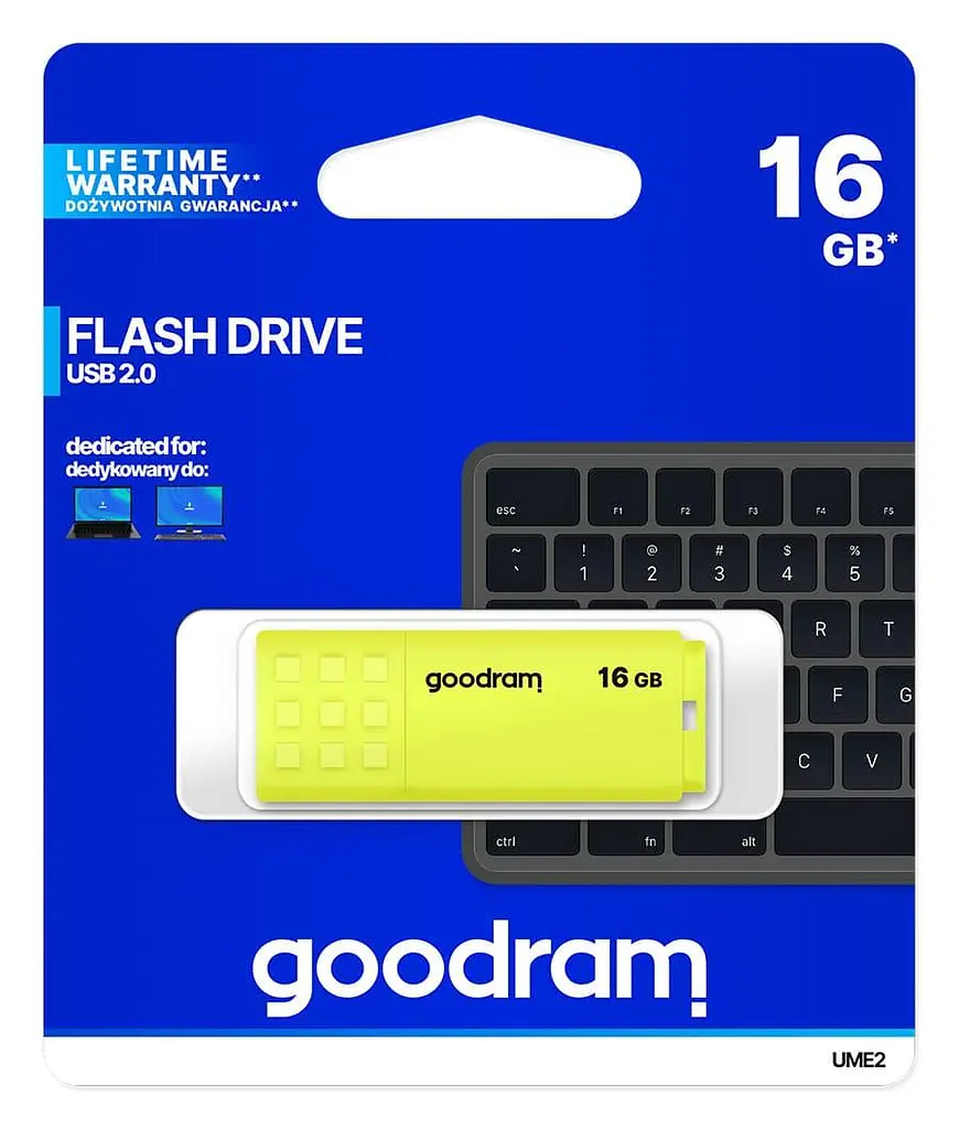 Флеш-накопичувач GoodRam USB 16GB UME2 Yellow (UME2-0160Y0R11) - фото 2