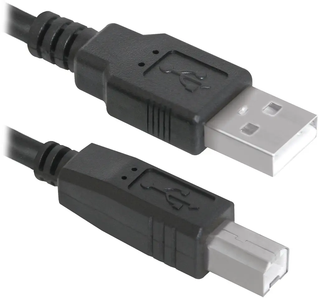 Кабель USB 2.0 AM-BM, 1.8 м, чорний, USB04-06 Defender - фото 2