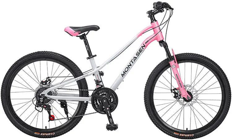 Велосипед детский спортивный Montasen Mountain bike 20" AB03 бело розовый - фото 3
