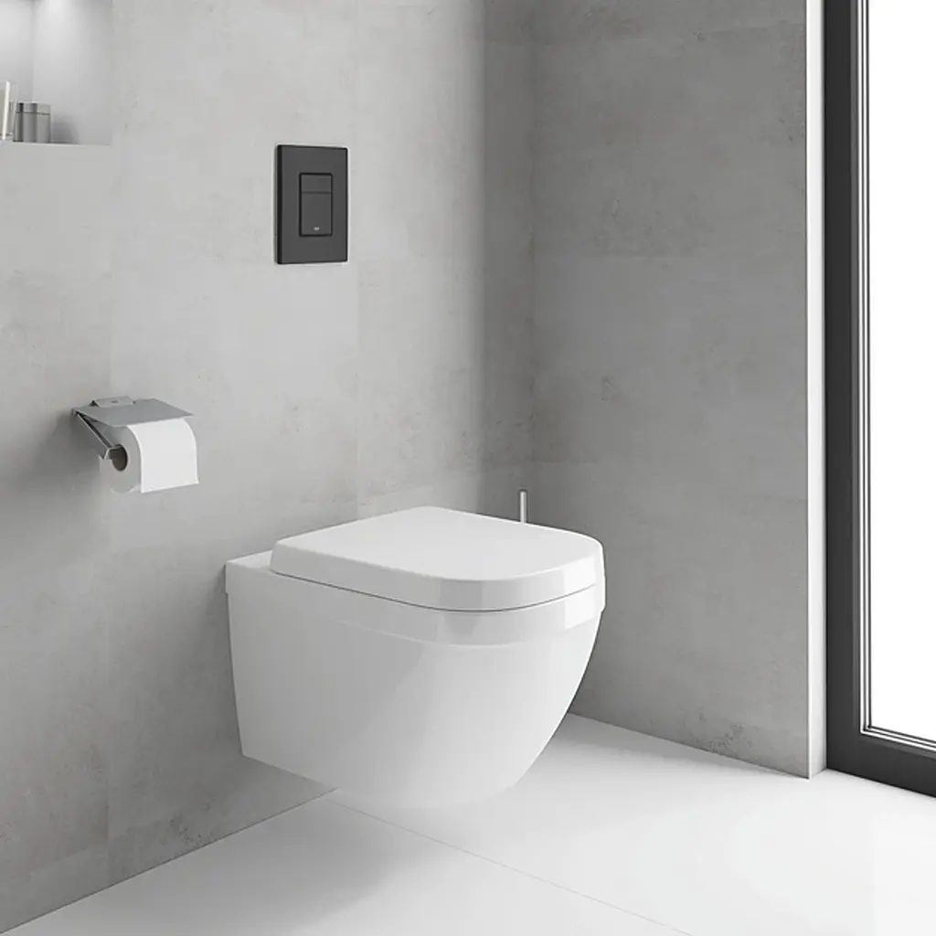 Панель змиву для унітазу Grohe QuickFix Even Black 38966KF0, Чорний матовий - фото 6