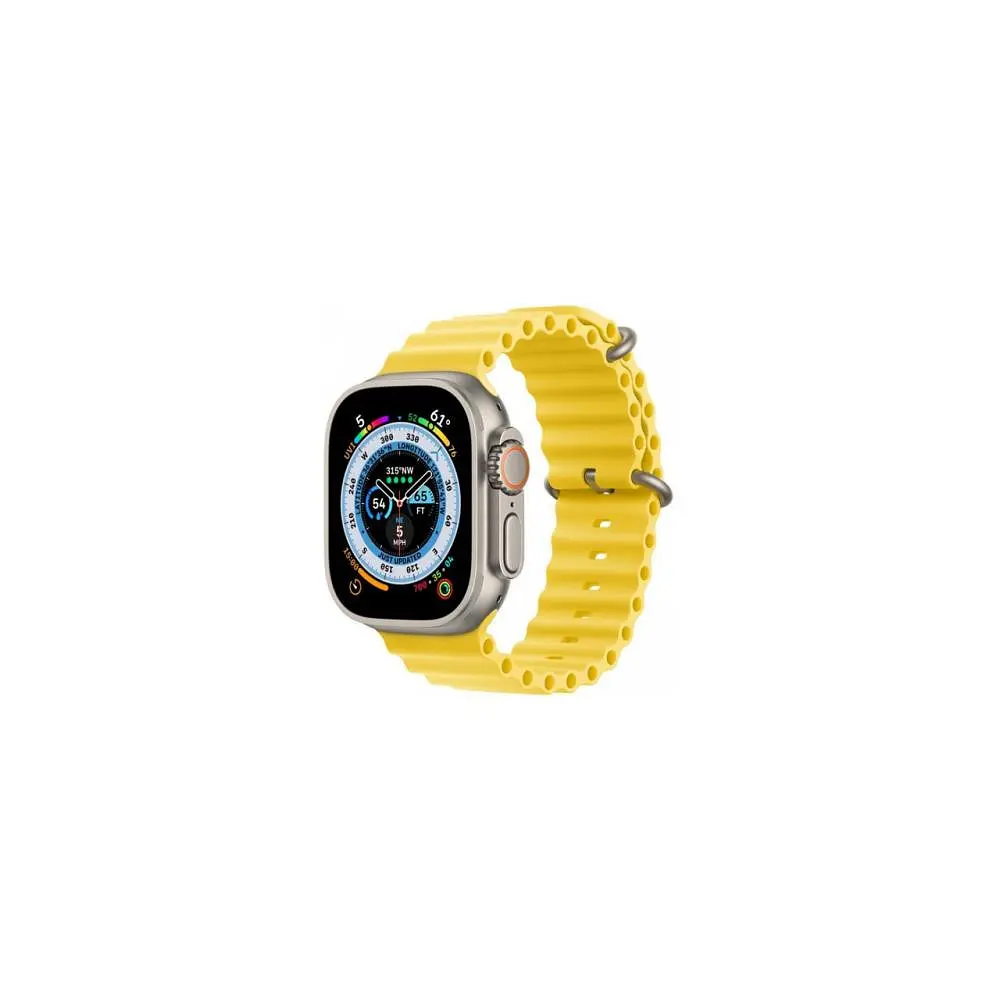 Смарт-годинник Apple Watch Ultra GPS + Cellular 49 mm Titanium Case with Yellow Ocean Band (MNH93/MNHG3) - фото 2