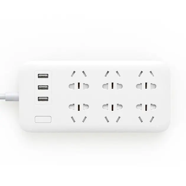 Мережевий фільтр-подовжувач Xiaomi Mi Power Strip CXB6-1QM (6 х розеток 3 х USB) китайські розетки - фото 2