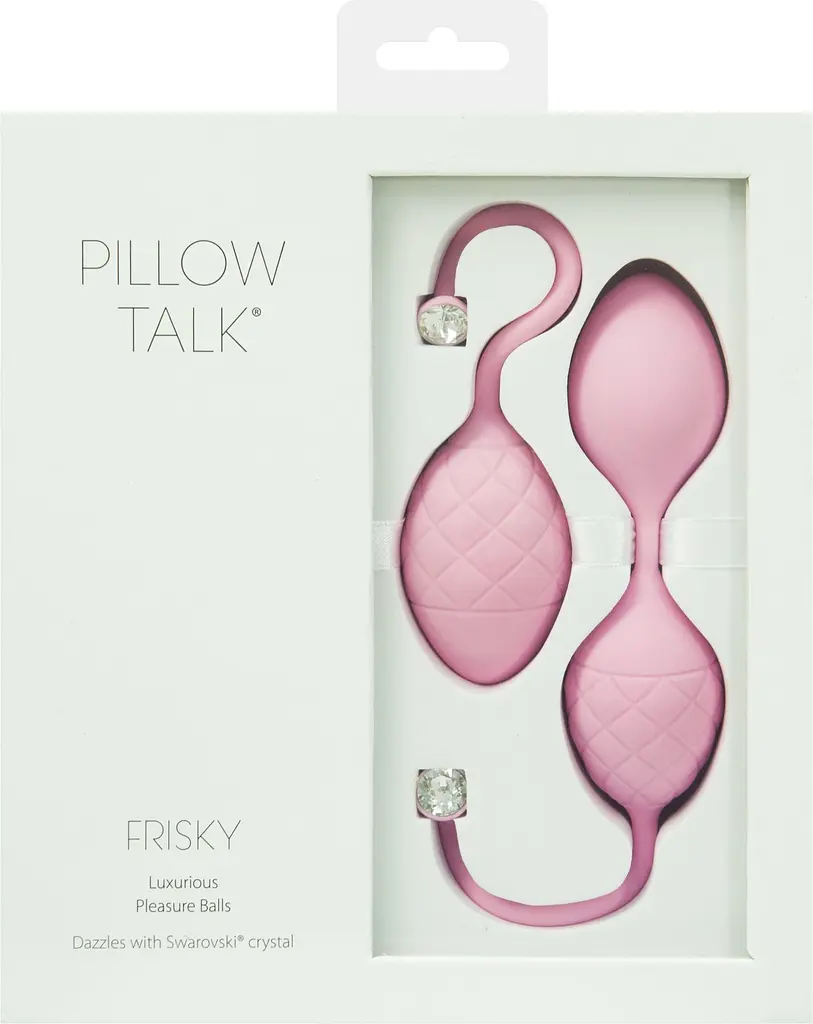 Розкішні вагінальні кульки PILLOW TALK - Frisky з кристалом, діаметр 3,2 см, вага 49-75гр - фото 9