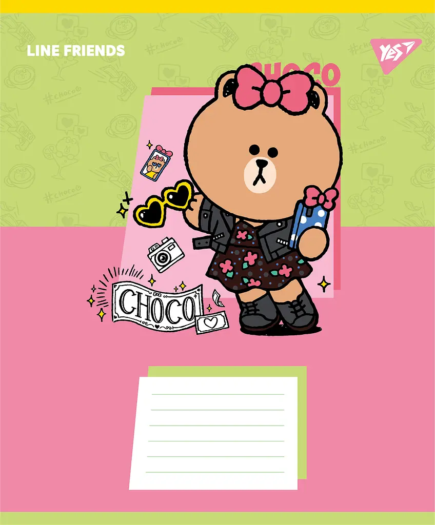 Набір зошитів шкільних YES А5/12 клітинка Line Friends Funny 25 шт (767638) - фото 5