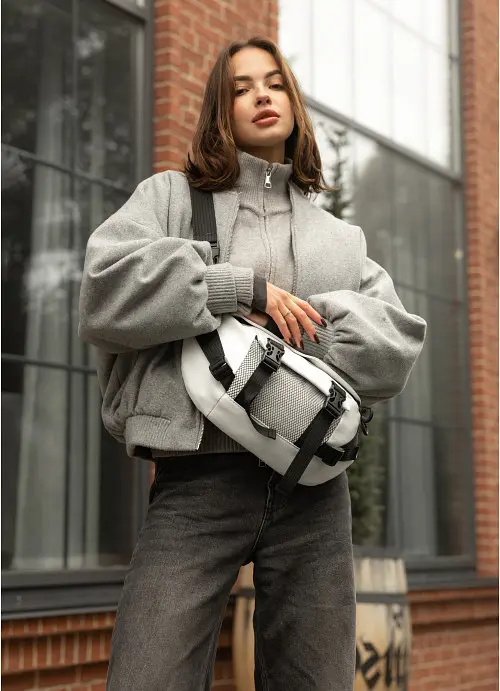 Велика жіноча поясна сумка бананка Sambag 38х21 см sum0027225 - фото 7